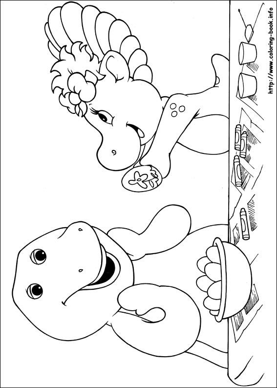 Barney and Friends coloring picture