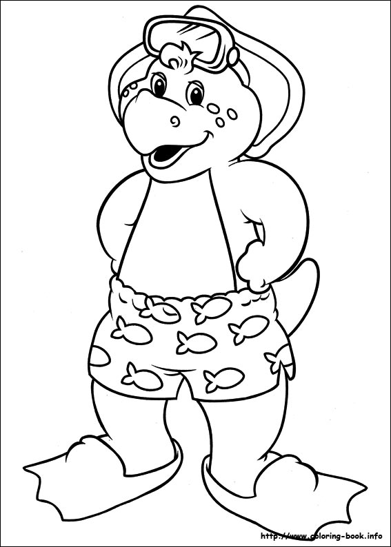 Barney and Friends coloring picture