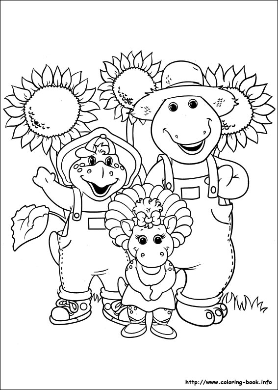 Barney and Friends coloring picture