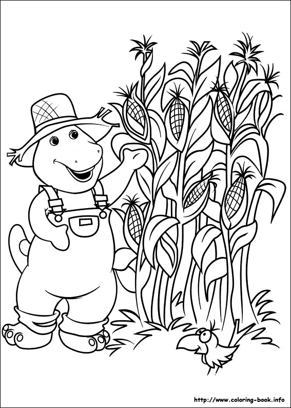 Barney and Friends coloring picture