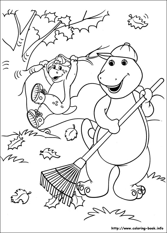 Barney and Friends coloring picture