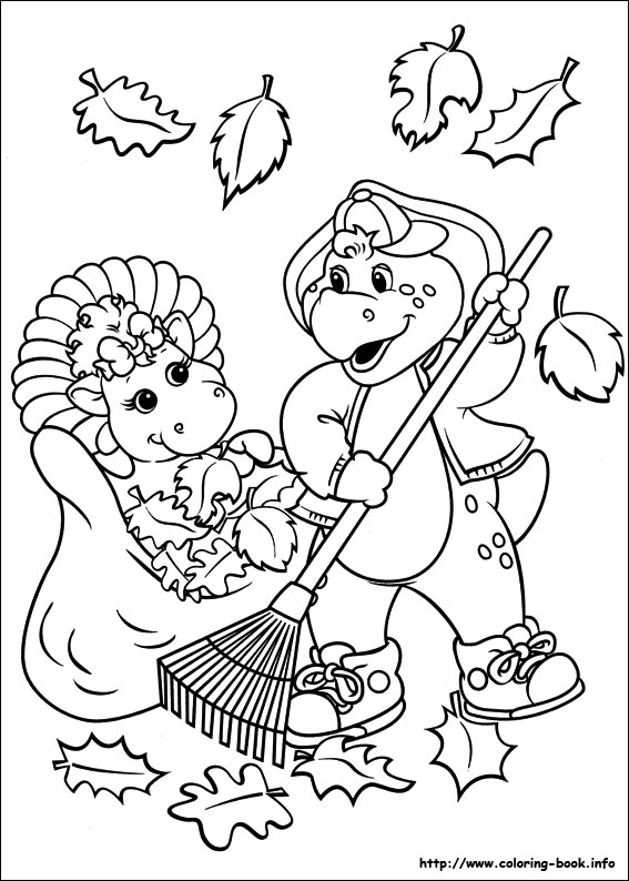 Barney and Friends coloring picture