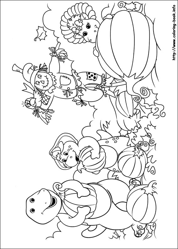 Barney and Friends coloring picture