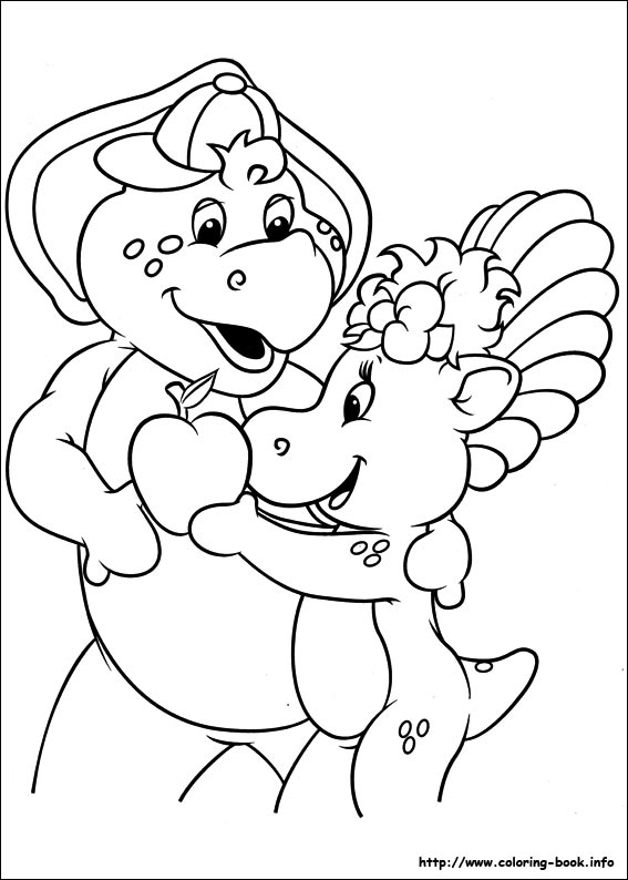 Barney and Friends coloring picture