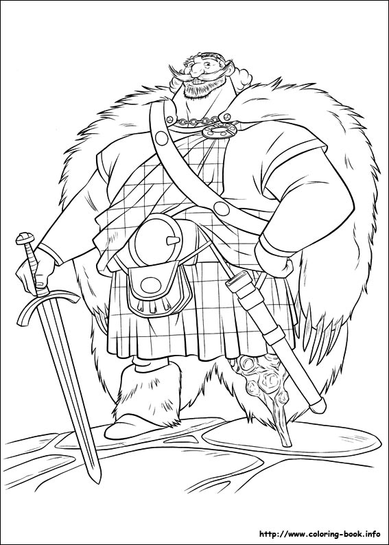 Brave coloring picture