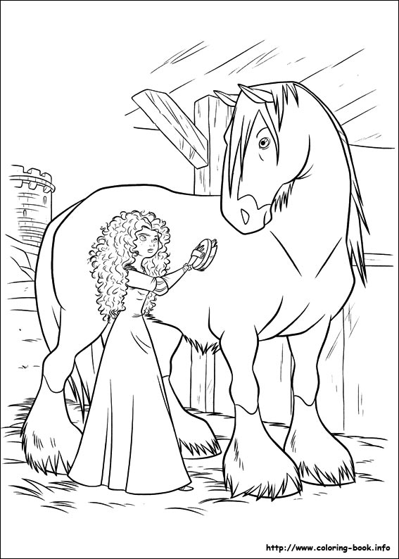 Brave coloring picture