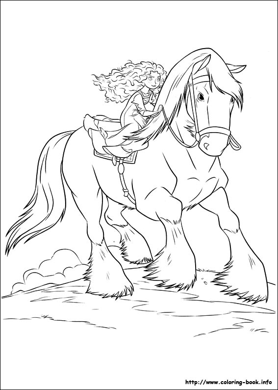 Brave coloring picture