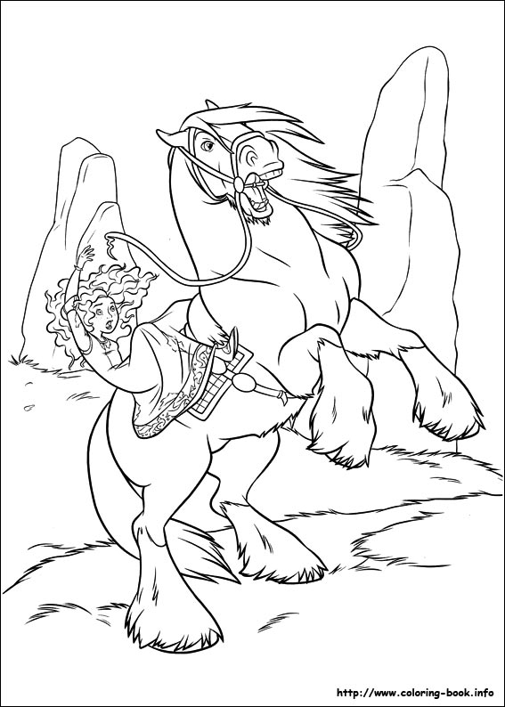 Brave coloring picture