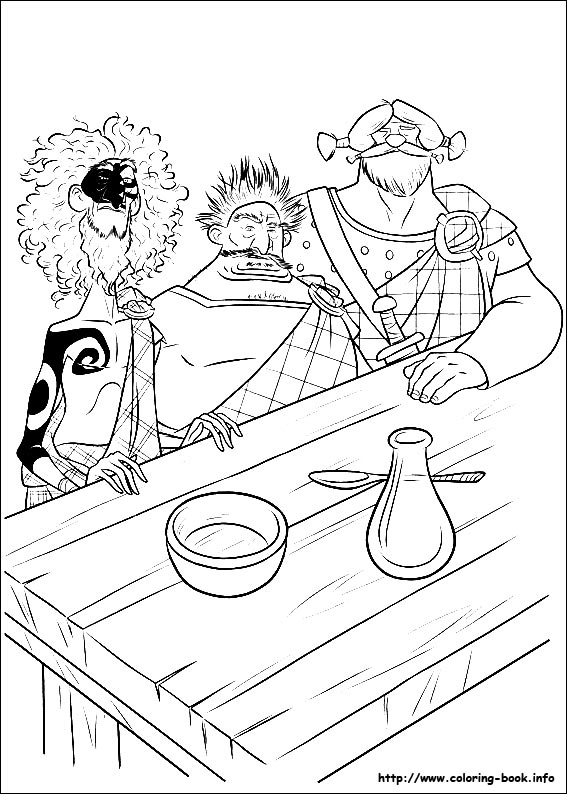 Brave coloring picture