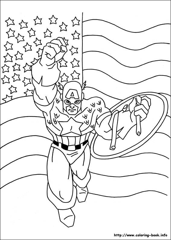 Captain America coloring picture