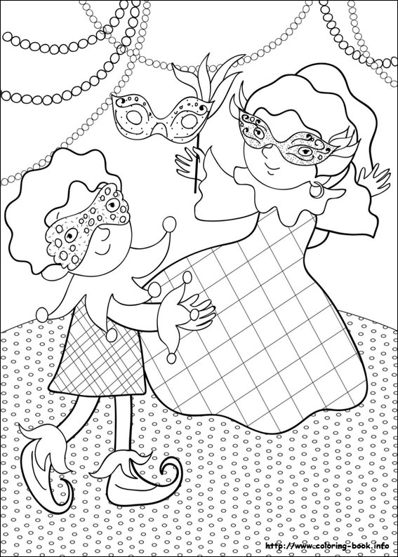 Carnival coloring picture