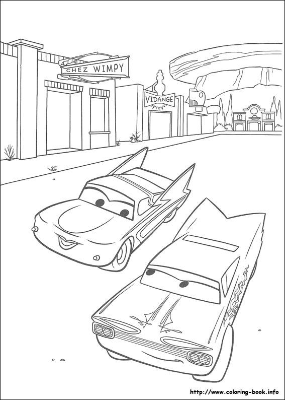 Cars coloring picture