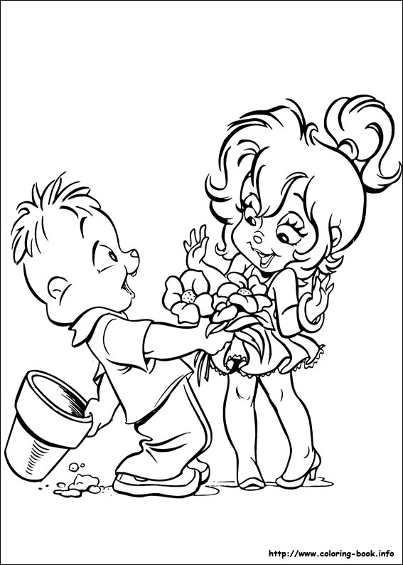 Alvin and the Chipmunks coloring picture