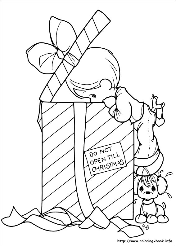 Christmas Friends coloring picture