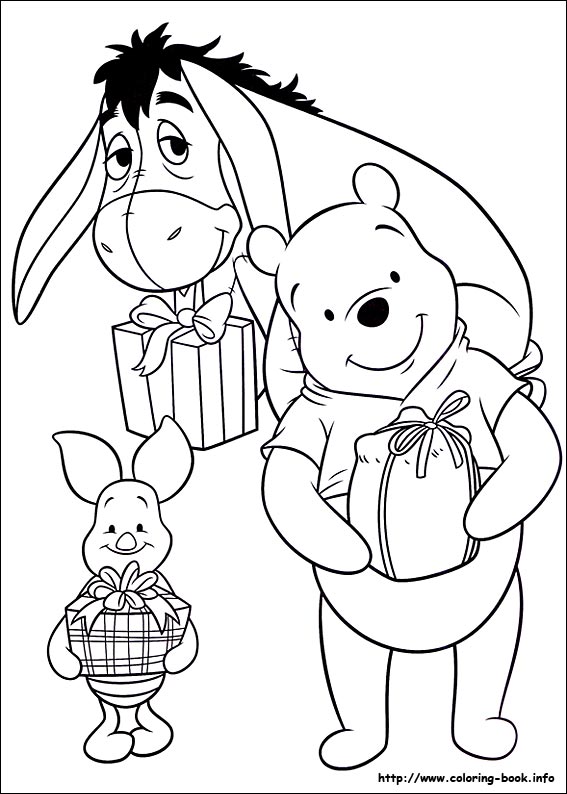 Christmas Friends coloring picture