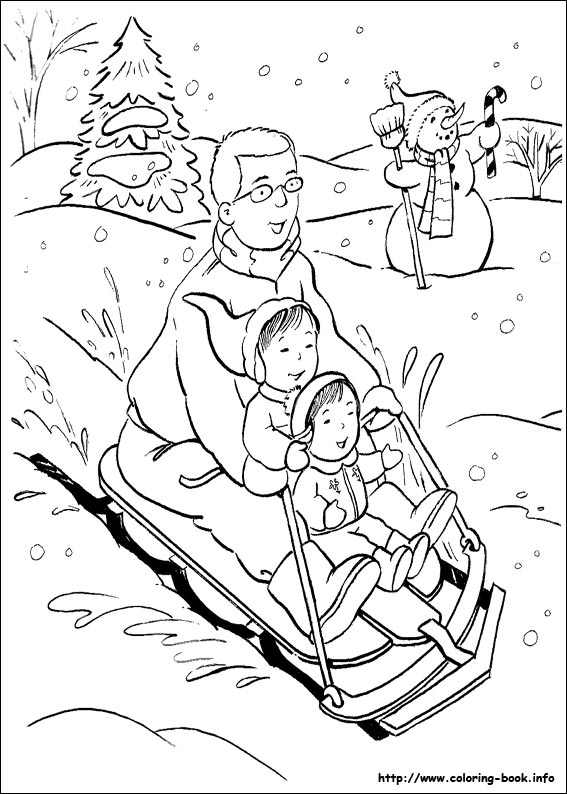 Christmas coloring picture