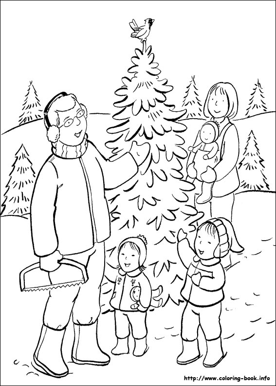 Christmas coloring picture