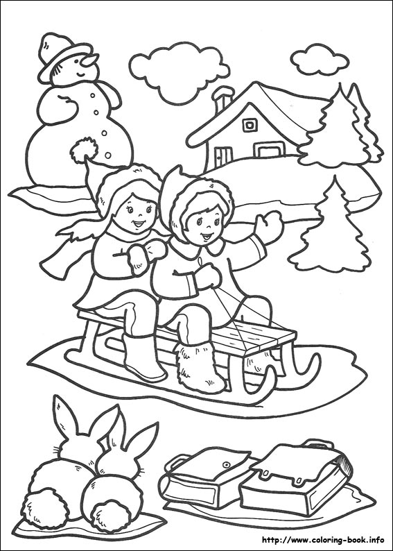 Christmas coloring picture