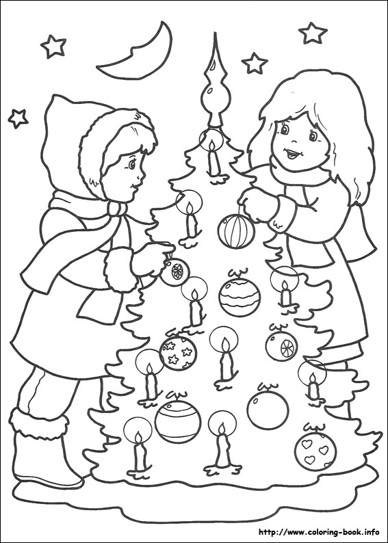 Christmas coloring picture