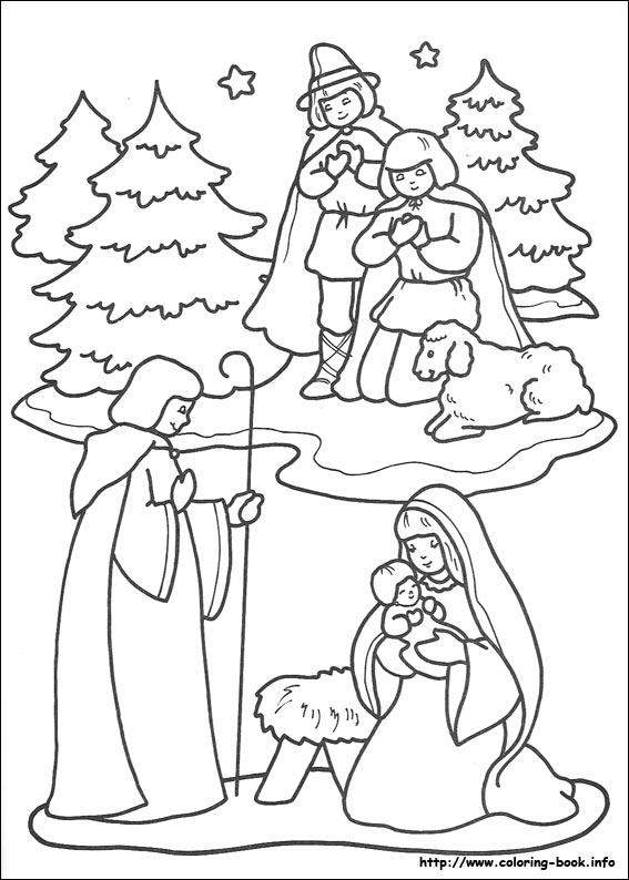 Christmas coloring picture