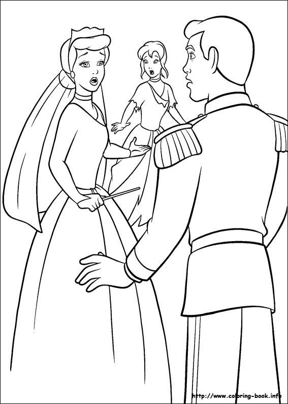 Cinderella coloring picture