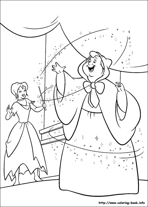 Cinderella coloring picture