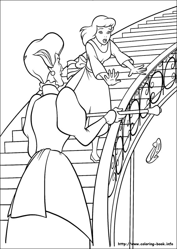 Cinderella coloring picture