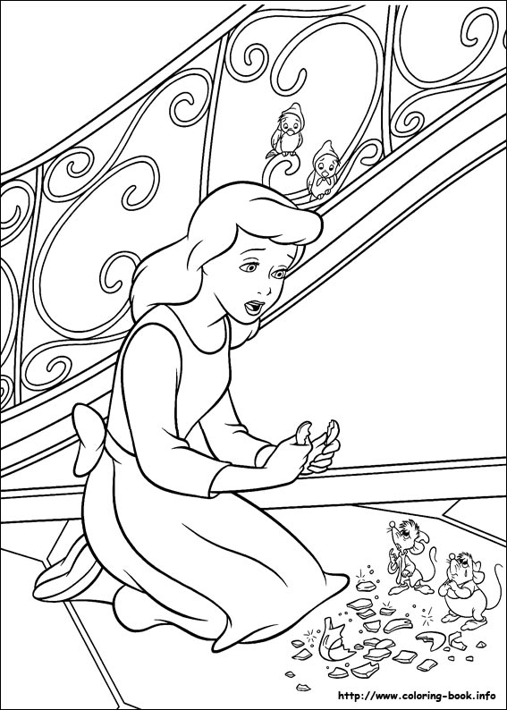 Cinderella coloring picture