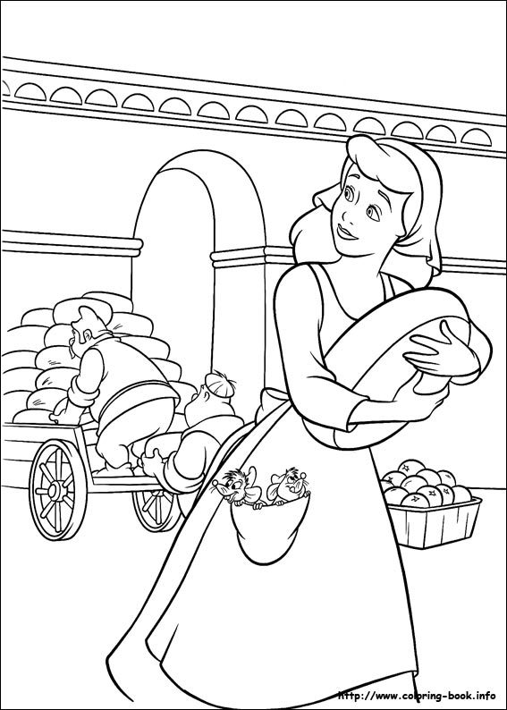 Cinderella coloring picture