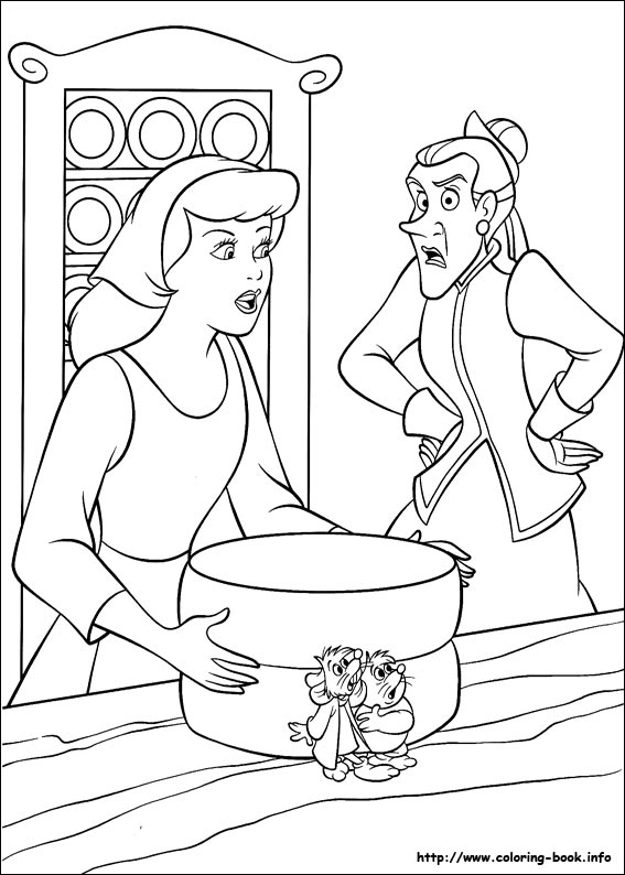 Cinderella coloring picture