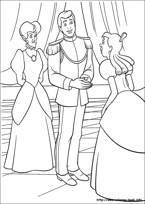 Cinderella coloring picture