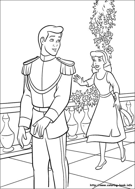 Cinderella coloring picture