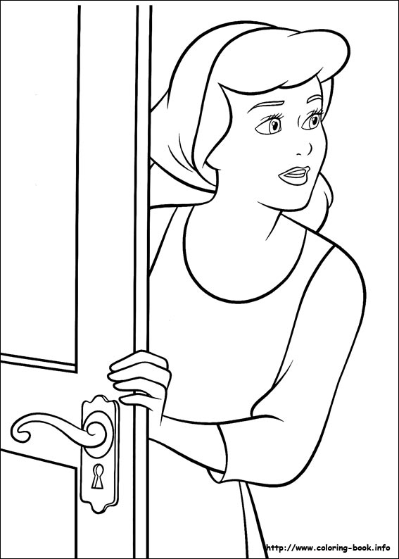 Cinderella coloring picture