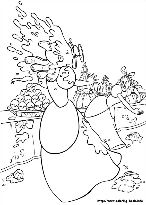 Cinderella coloring picture