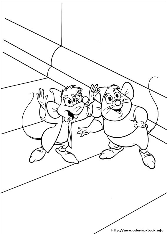 Cinderella coloring picture