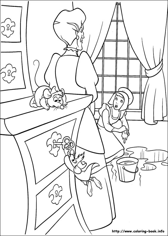 Cinderella coloring picture