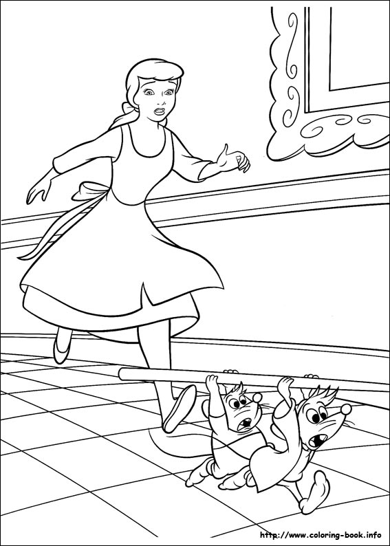 Cinderella coloring picture