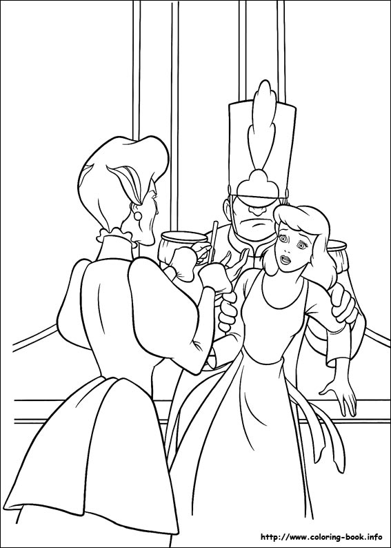 Cinderella coloring picture