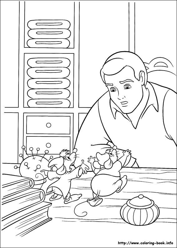 Cinderella coloring picture