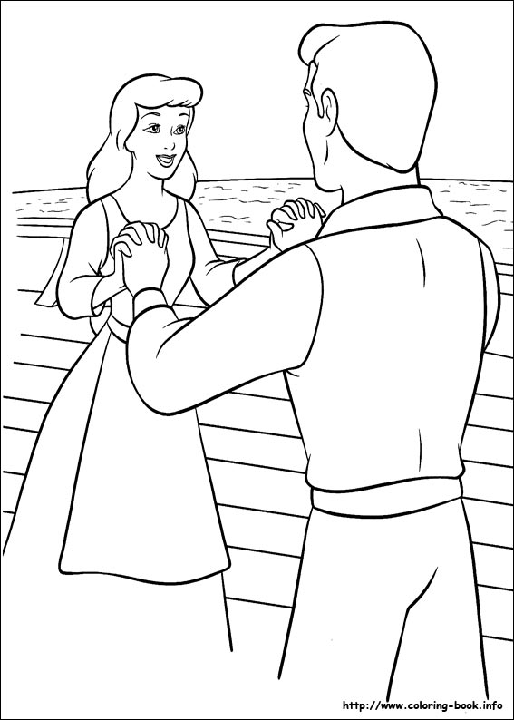 Cinderella coloring picture