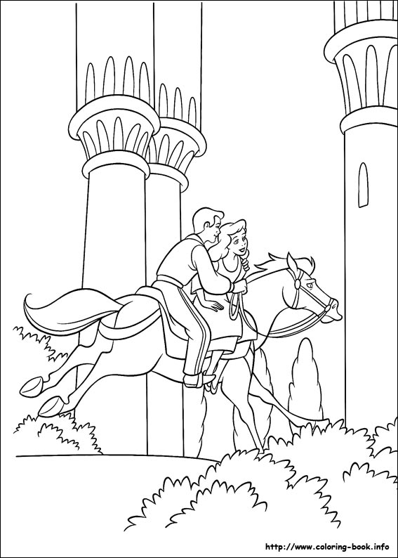 Cinderella coloring picture