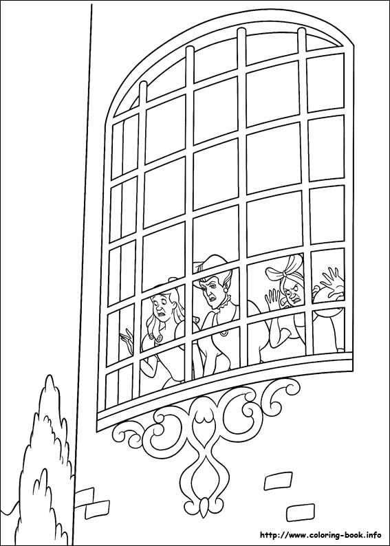 Cinderella coloring picture