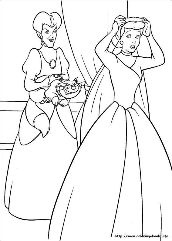 Cinderella coloring picture