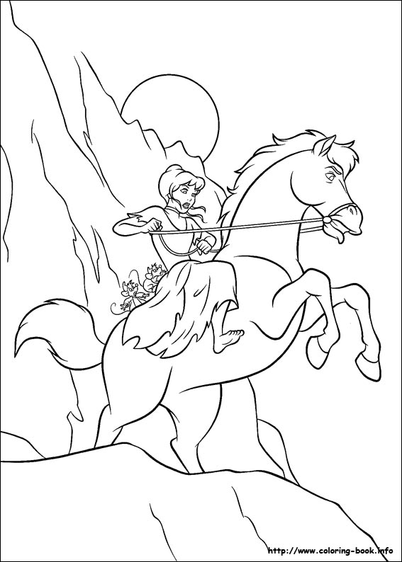 Cinderella coloring picture