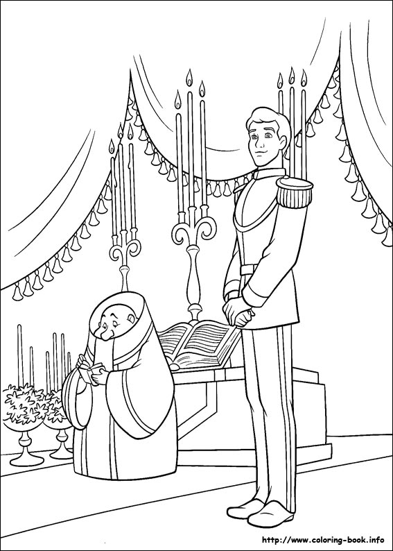 Cinderella coloring picture