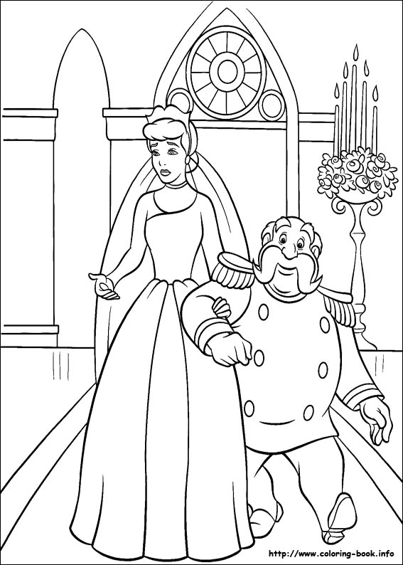 Cinderella coloring picture