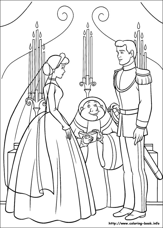 Cinderella coloring picture