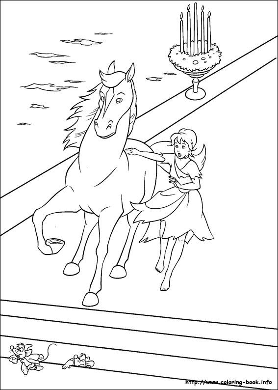 Cinderella coloring picture