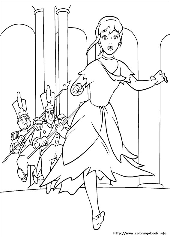 Cinderella coloring picture