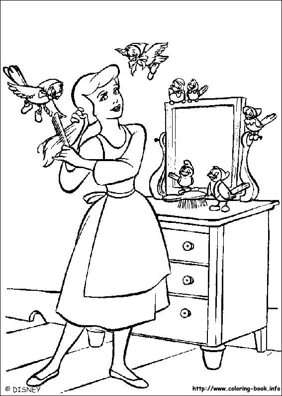 Cinderella coloring picture